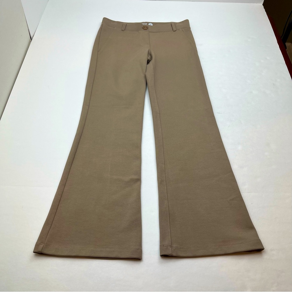 Betabrand Classic Dress Pant Yoga Bootcut Womens Size XSP XS Petite Tan Khaki
